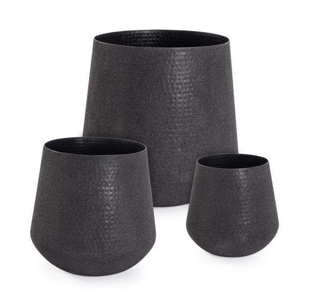 Porta Vaso in Acciaio Beige Moderno da Interno - FRESH Colore: Nero