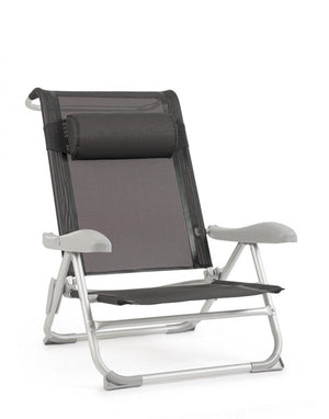 Set 6 Spiaggine Alluminio Grigio da Esterno - TROPICANA Colore: Antracite