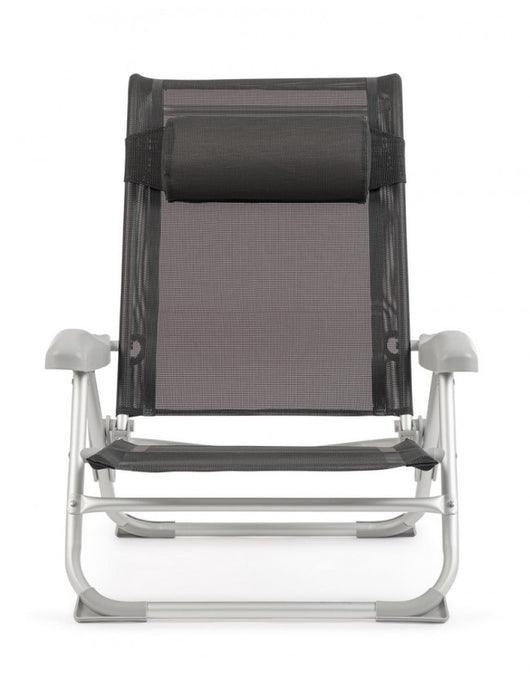 Set 6 Spiaggine Alluminio Grigio da Esterno - TROPICANA Colore: Antracite