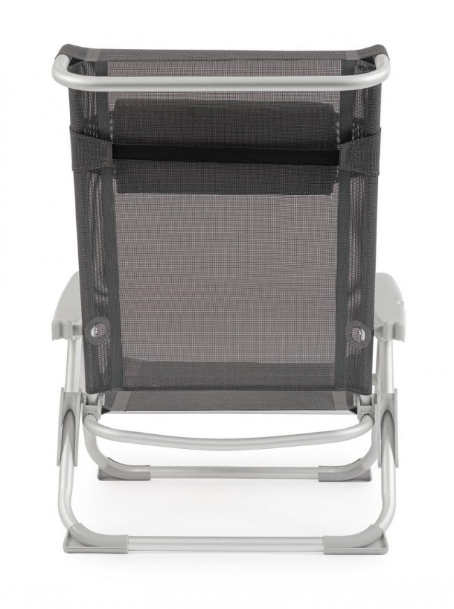 Set 6 Spiaggine Alluminio Grigio da Esterno - TROPICANA Colore: Antracite