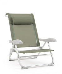 Set 6 Spiaggine Alluminio Grigio da Esterno - TROPICANA Colore: Verde