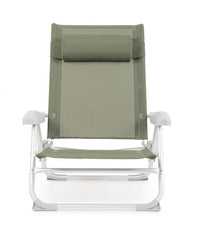Set 6 Spiaggine Alluminio Grigio da Esterno - TROPICANA Colore: Verde