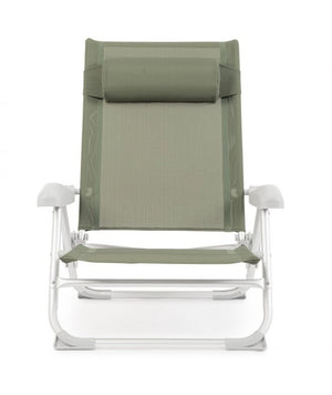Set 6 Spiaggine Alluminio Grigio da Esterno - TROPICANA Colore: Verde