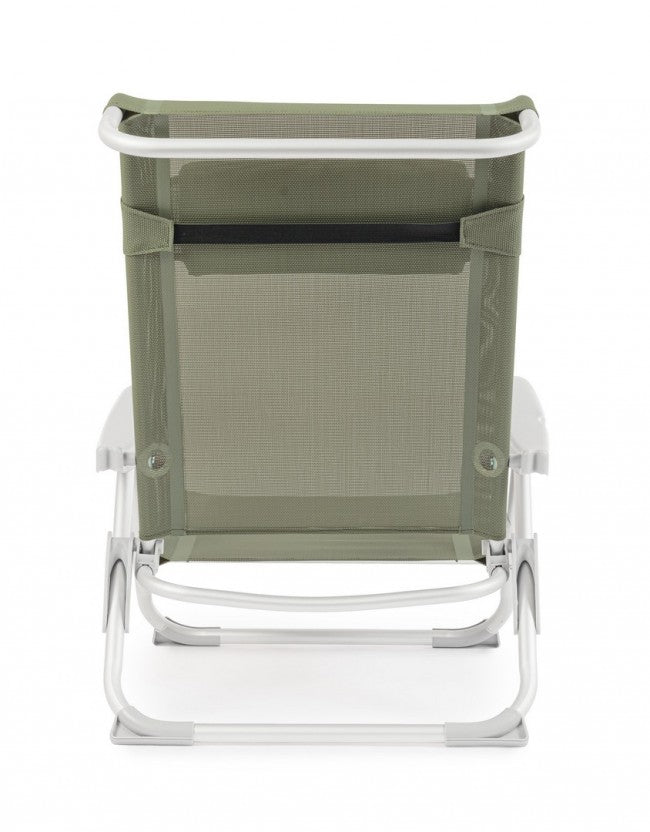 Set 6 Spiaggine Alluminio Grigio da Esterno - TROPICANA Colore: Verde