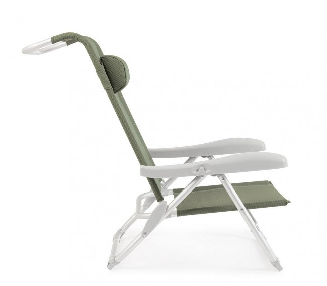 Set 6 Spiaggine Alluminio Grigio da Esterno - TROPICANA Colore: Verde