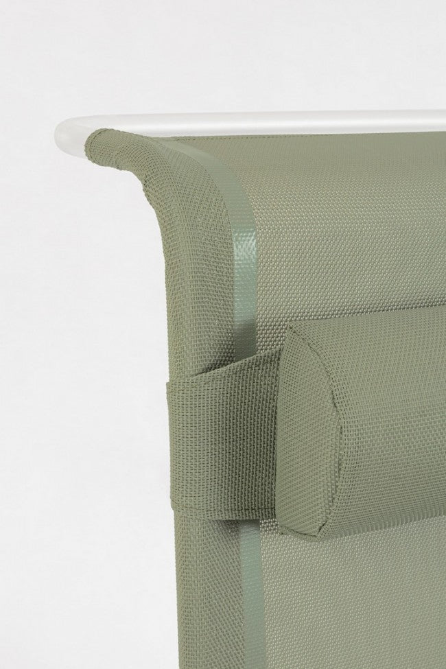 Set 6 Spiaggine Alluminio Grigio da Esterno - TROPICANA Colore: Verde