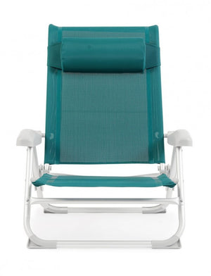 Set 6 Spiaggine Alluminio Grigio da Esterno - TROPICANA Colore: Turchese