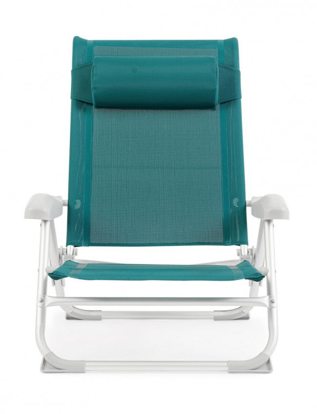 Set 6 Spiaggine Alluminio Grigio da Esterno - TROPICANA Colore: Turchese