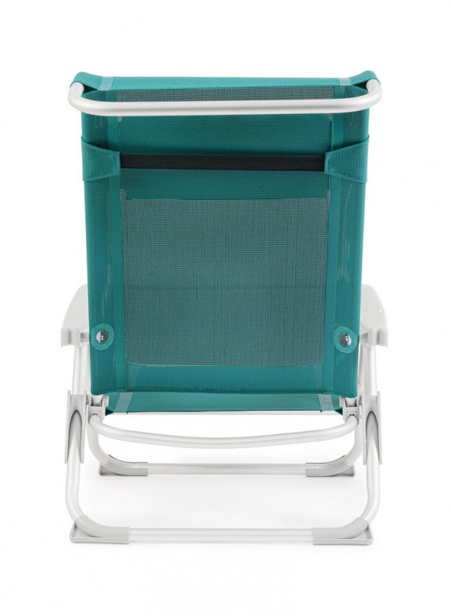 Set 6 Spiaggine Alluminio Grigio da Esterno - TROPICANA Colore: Turchese