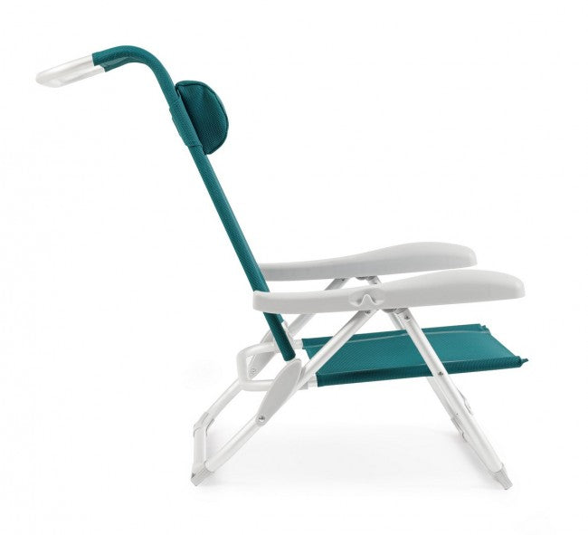 Set 6 Spiaggine Alluminio Grigio da Esterno - TROPICANA Colore: Turchese