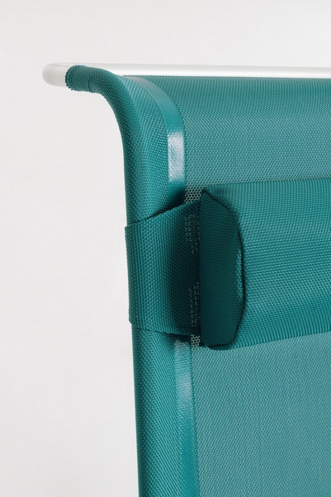 Set 6 Spiaggine Alluminio Grigio da Esterno - TROPICANA Colore: Turchese