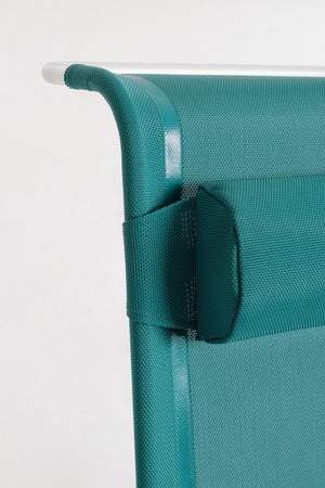 Set 6 Spiaggine Alluminio Grigio da Esterno - TROPICANA Colore: Turchese