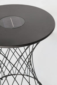 Tavolino da Giardino in Acciaio Nero Moderno da Esterno - LIFEFUL