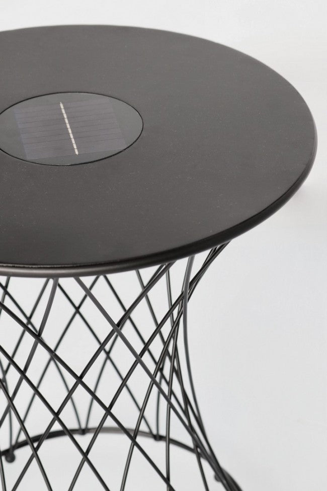 Tavolino da Giardino in Acciaio Nero Moderno da Esterno - LIFEFUL