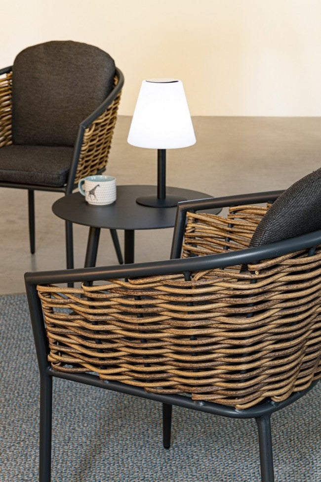 Tavolino in Alluminio Bianco Moderno da Esterno 50 - ADVENTURE Colore: Antracite