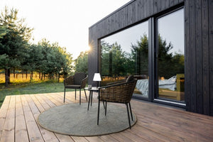 Tavolino in Alluminio Bianco Moderno da Esterno 50 - ADVENTURE Colore: Antracite