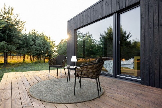 Tavolino in Alluminio Bianco Moderno da Esterno 50 - ADVENTURE Colore: Antracite