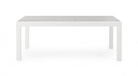 Tavolino Alluminio Bianco Moderno da Esterno 120x70 - BREEZE Colore: Bianco