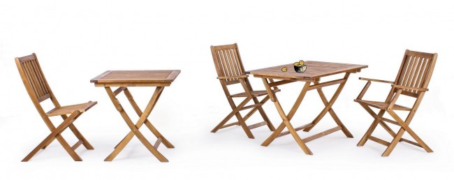 Tavolo Legno Marrone da Esterno 70x120 cm - SERENITY