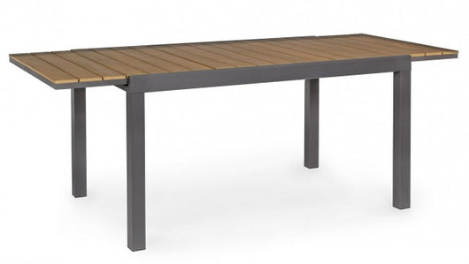 Tavolo Allungabile Alluminio Antracite Moderno da Esterno 140-200 - MESSENGER