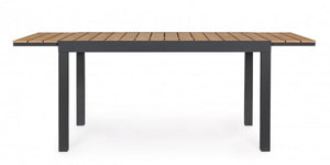 Tavolo Allungabile Alluminio Antracite Moderno da Esterno 140-200 - MESSENGER