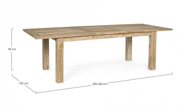 Tavolo Allungabile da giardino in teak FSC 200-260X100 - BOUNTY
