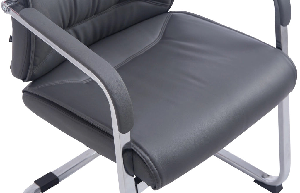 Sedia XL Anubis in similpelle grigio