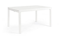 Tavolo Allungabile Alluminio Bianco Moderno da Esterno - SEAFARER Colore: Bianco, Dimensione: 135x90 cm