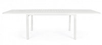 Tavolo Allungabile Alluminio Bianco Moderno da Esterno - SEAFARER Colore: Bianco, Dimensione: 135x90 cm