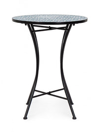 Tavolo Rotondo Acciaio Nero Moderno da Esterno 60 cm - MYTHICAL Colore: Composizione 4