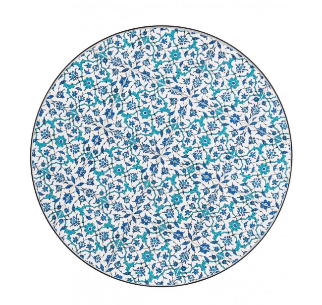 Tavolo Rotondo Acciaio Nero Moderno da Esterno 60 cm - MYTHICAL Colore: Composizione 4