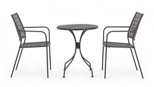 Tavolo Rotondo Acciaio Verde da Esterno 60 cm - LUXURIA Colore: Antracite