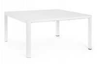 Tavolo Allungabile Alluminio Bianco Moderno da Esterno - HIDDEN Colore: Bianco, Dimensione: 149x97 cm
