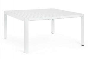 Tavolo Allungabile Alluminio Bianco Moderno da Esterno - HIDDEN Colore: Bianco, Dimensione: 149x97 cm
