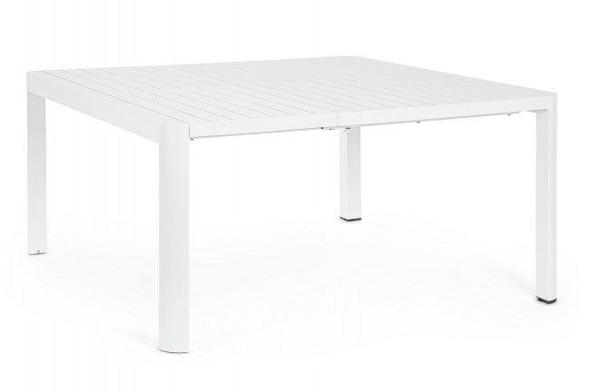 Tavolo Allungabile Alluminio Bianco Moderno da Esterno - HIDDEN Colore: Bianco, Dimensione: 149x97 cm