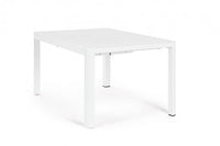 Tavolo Allungabile Alluminio Bianco Moderno da Esterno - HIDDEN Colore: Bianco, Dimensione: 149x97 cm