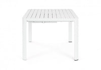 Tavolo Allungabile Alluminio Bianco Moderno da Esterno - HIDDEN Colore: Bianco, Dimensione: 149x97 cm