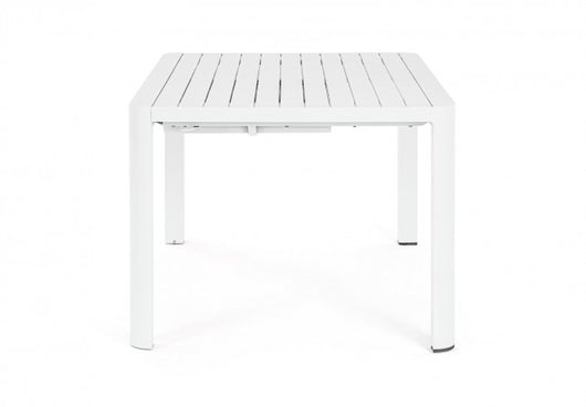 Tavolo Allungabile Alluminio Bianco Moderno da Esterno - HIDDEN Colore: Bianco, Dimensione: 149x97 cm