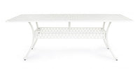 Tavolo da Giardino Alluminio Antracite Classico da Esterno - CLASSIC Dimensione: 213x107 cm, Colore: Bianco