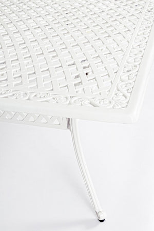 Tavolo da Giardino Alluminio Antracite Classico da Esterno - CLASSIC Dimensione: 213x107 cm, Colore: Bianco