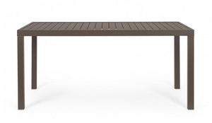 Tavolo da giardino in alluminio - HILDE Dimensione: 150x80 cm, Colore: Coffee