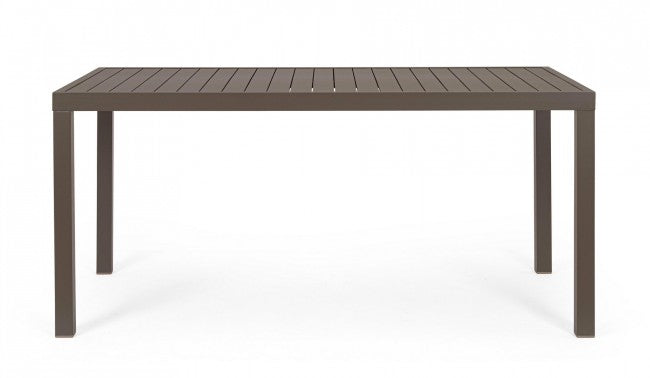 Tavolo da giardino in alluminio - HILDE Dimensione: 150x80 cm, Colore: Coffee