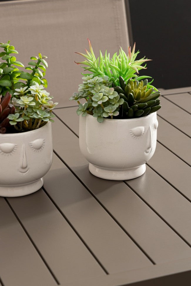 Tavolo da giardino in alluminio - HILDE Dimensione: 150x80 cm, Colore: Coffee