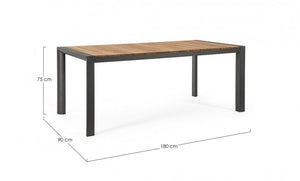 Tavolo Allungabile Alluminio Bianco Moderno da Esterno - HIGHLANDER Colore: Antracite