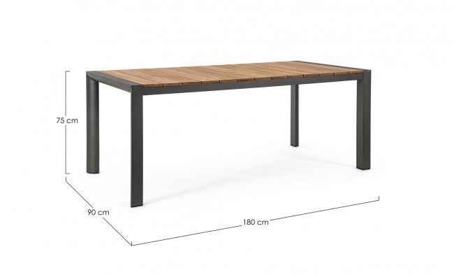 Tavolo Allungabile Alluminio Bianco Moderno da Esterno - HIGHLANDER Colore: Antracite