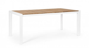 Tavolo Allungabile Alluminio Bianco Moderno da Esterno - HIGHLANDER Colore: Bianco