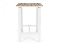 Tavolo Bar Alluminio Antracite Moderno da Esterno 131x73 - NAVIGATOR Colore: Bianco