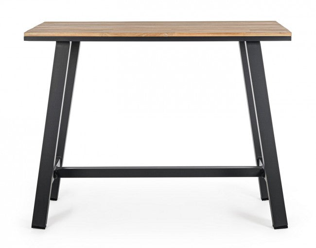 Tavolo Bar Alluminio Antracite Moderno da Esterno 131x73 - NAVIGATOR Colore: Antracite