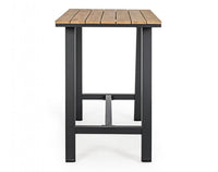 Tavolo Bar Alluminio Antracite Moderno da Esterno 131x73 - NAVIGATOR Colore: Antracite