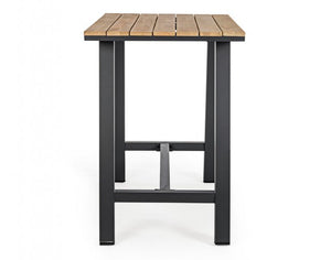 Tavolo Bar Alluminio Antracite Moderno da Esterno 131x73 - NAVIGATOR Colore: Antracite